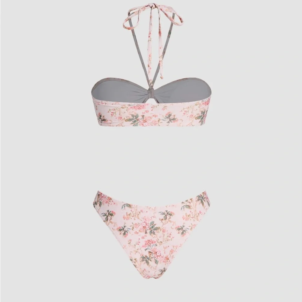 Cider Floral Bikini Set - Pink and Green - Picture 3 of 4